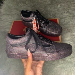 Vans Black glittered
